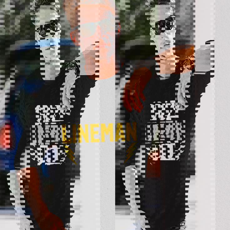 クレイジーラインマンデュードラインマン 長袖Tシャツ 彼への贈り物