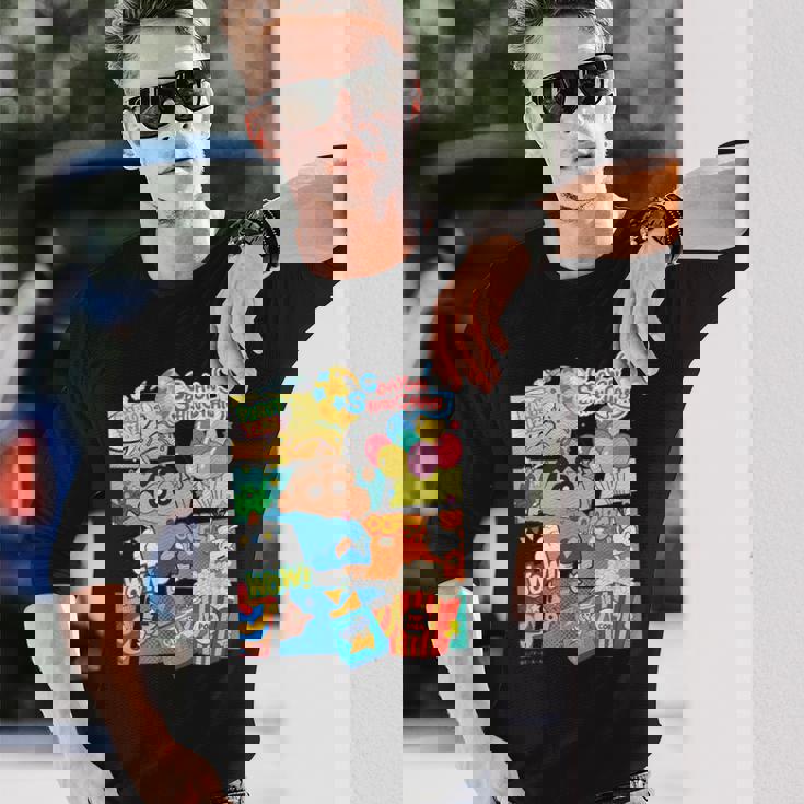 クレヨンしんちゃん アメコミ風のしんちゃん パーティタイム 長袖Tシャツ 彼への贈り物