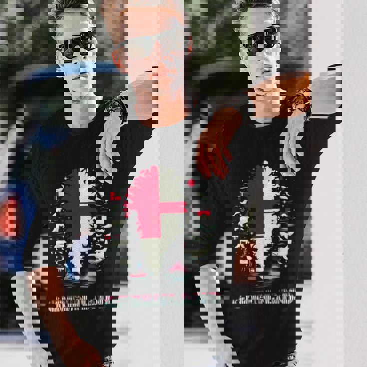 グリーンランドフラッグシャツ、グリーンランドマップ、グリーンランド、レディース、メンズ。 長袖Tシャツ 彼への贈り物