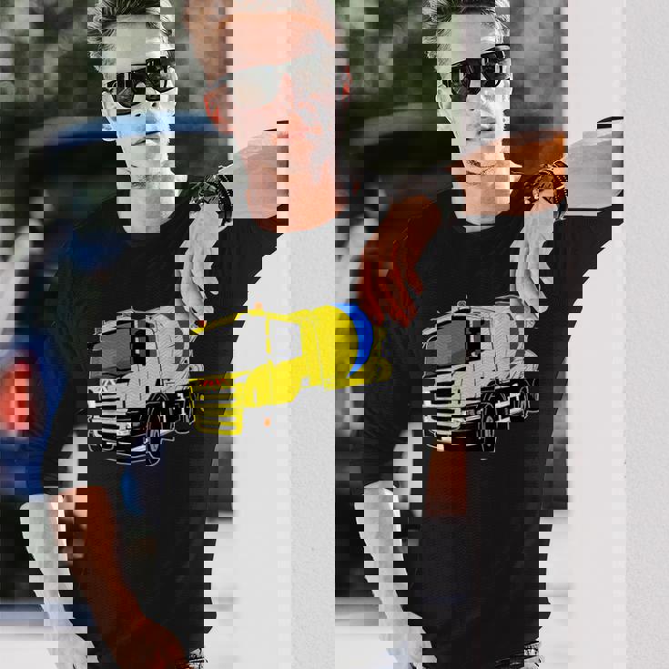 コンクリートミキサー車 長袖Tシャツ 彼への贈り物