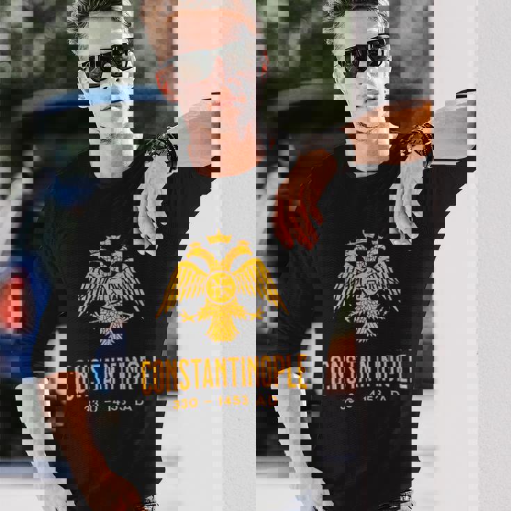 コンスタンティノープル ビザンツ帝国のシンボル 長袖Tシャツ 彼への贈り物
