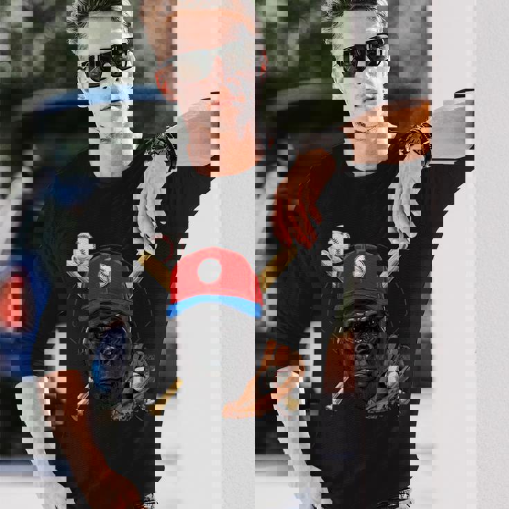 ゴリラ野球 ゴリララバーズ 野球選手 長袖Tシャツ 彼への贈り物