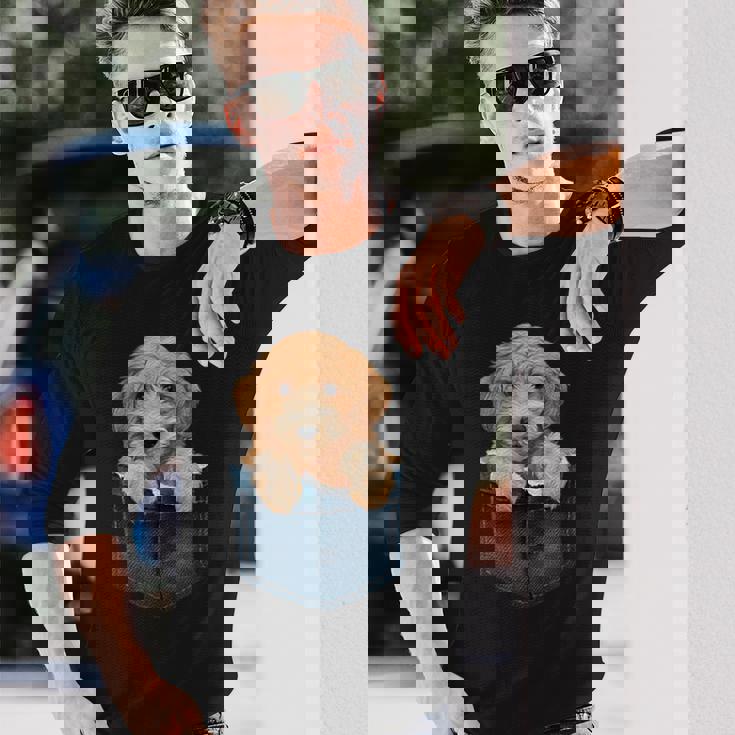 ゴールデンドゥードル 子犬 バッグ かわいい 犬 長袖Tシャツ 彼への贈り物