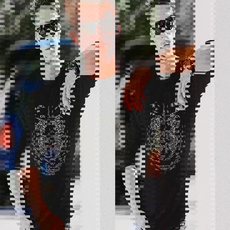 サックヤンタイタトゥーツインタイガームエーマジカルタイギフト 長袖Tシャツ 彼への贈り物