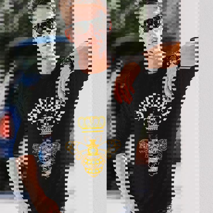 サンタナ 名前 サンタナ 誕生日プレゼント 女王 王冠 蜂 サンタナ 長袖Tシャツ 彼への贈り物