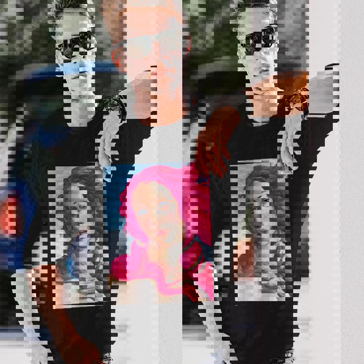 サンドロ・ボッティチェリ作 ピンクの髪の金星 長袖Tシャツ 彼への贈り物