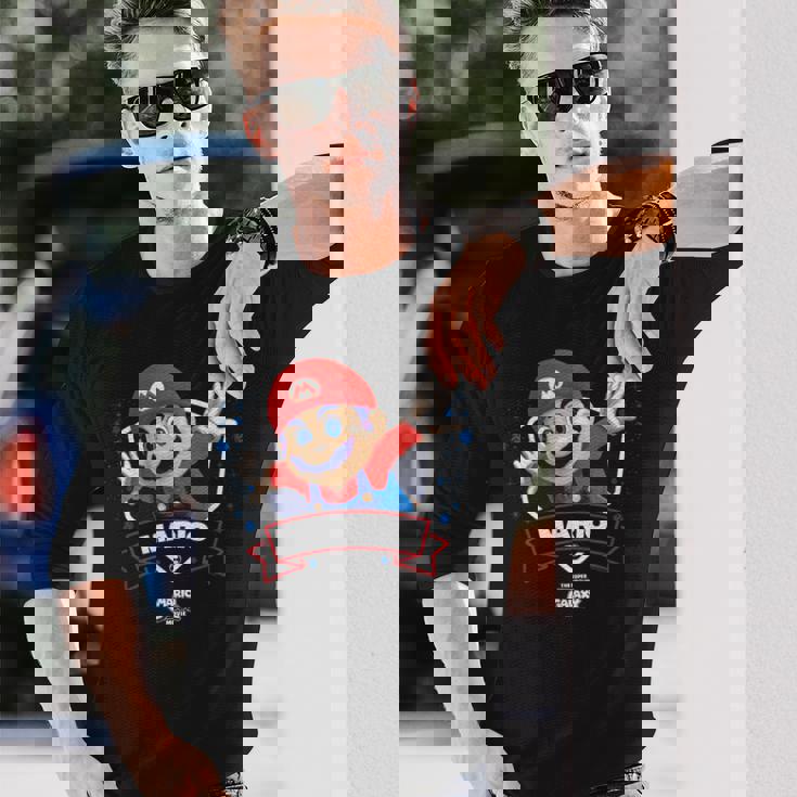 ザ・スーパーマリオギャラクシー・ムービー Mario Champion 長袖Tシャツ 彼への贈り物