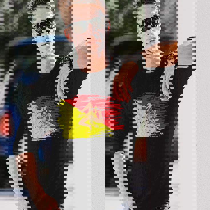 シチリア国旗 シチリア州パレルモ イタリア 長袖Tシャツ 彼への贈り物