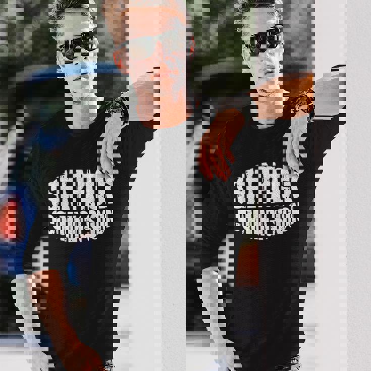 シックスパックは近日公開予定ix Pack Comingoon 長袖Tシャツ 彼への贈り物