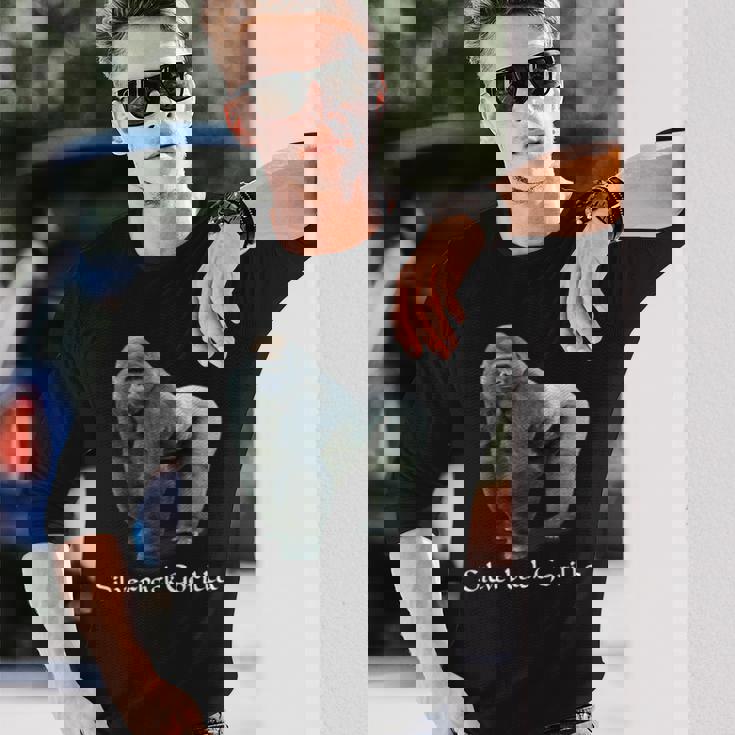 シルバーバック ゴリラ 長袖Tシャツ 彼への贈り物