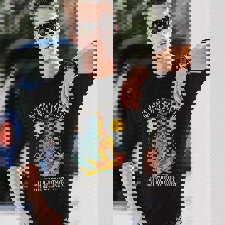 シヴァ。私の人生は良いことでいっぱいです。禅。ヨガ。 長袖Tシャツ 彼への贈り物