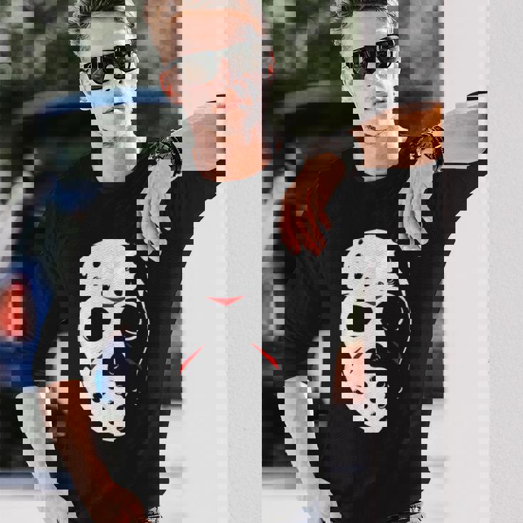 ジェイソンホッケーマスク ハロウィンシャツ 13日の金曜日 長袖Tシャツ 彼への贈り物