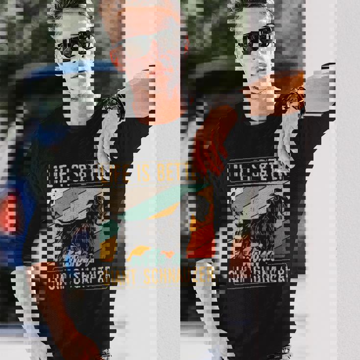 ジャイアント・シュナウザーの発言 シュナウザーの犬 長袖Tシャツ 彼への贈り物