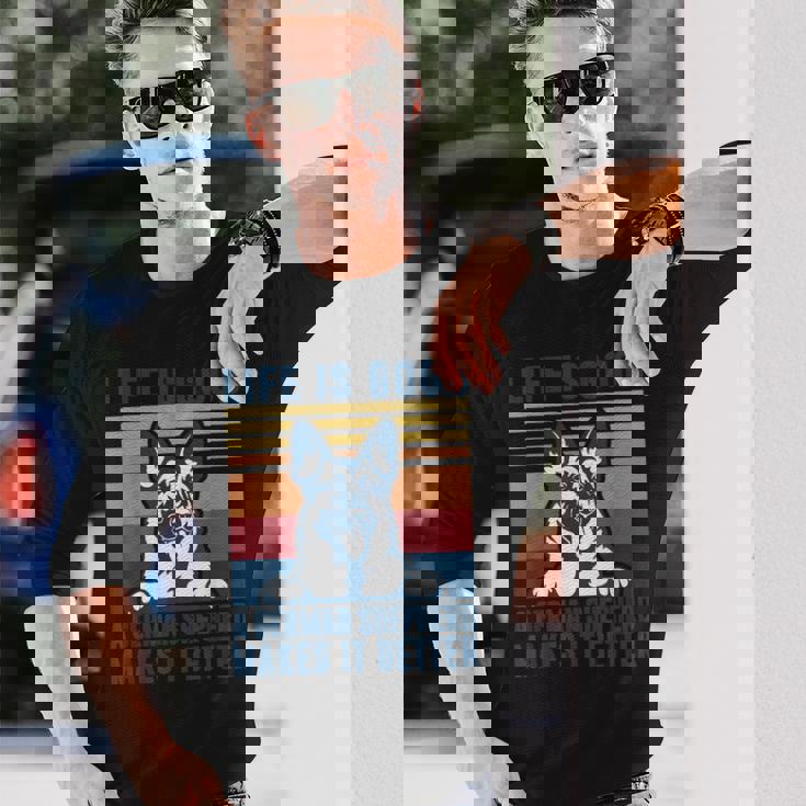 ジャーマンシェパード ギフト メンズ レディース 犬 父 母 ジャーマンシェパード 長袖Tシャツ 彼への贈り物