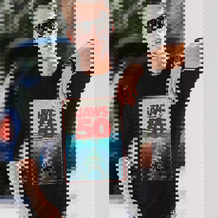 ジョーズ 50 ジョーズ 2025 セレブレーション クラシック 長袖Tシャツ 彼への贈り物