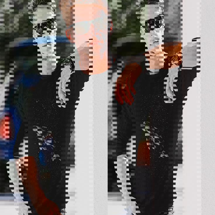 ジンベイザメ 星 クール 海洋 動物好き 海洋生物 長袖Tシャツ 彼への贈り物