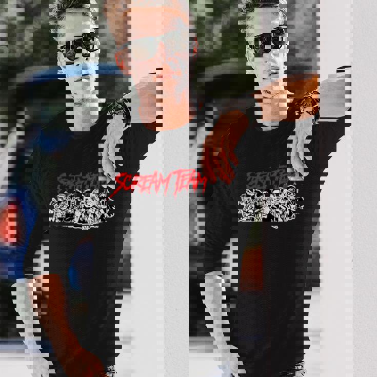 スクリームチーム ホラー映画 長袖tシャツ 長袖Tシャツ 彼への贈り物