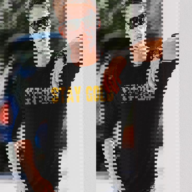 ステイゴールド、クラシック80年代。 長袖Tシャツ 彼への贈り物