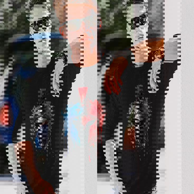 スパルタ スパルタン ファイター ヘルメット ギリシャ レオニダス スパルタ 長袖Tシャツ 彼への贈り物