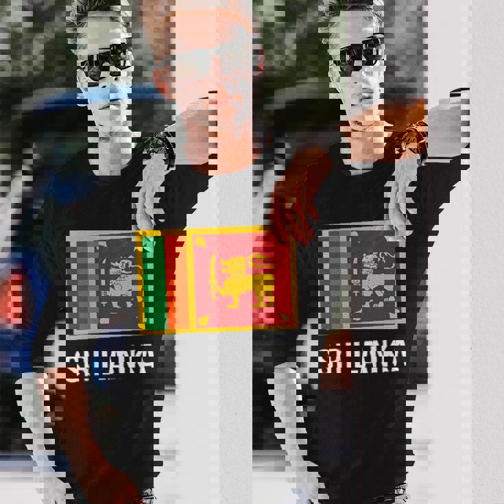 スリランカ国旗シャツ スリランカ 長袖Tシャツ 彼への贈り物