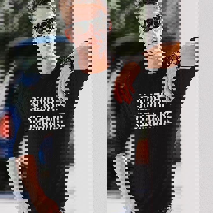 セキュリティクリアランス 長袖Tシャツ 彼への贈り物