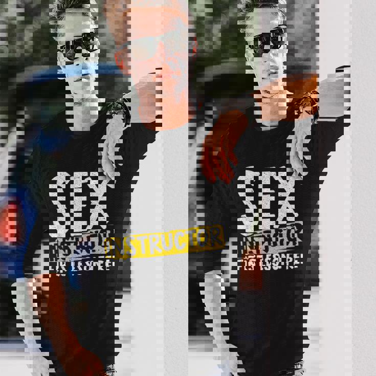 セックス教師のためのセックスインストラクター 長袖Tシャツ 彼への贈り物