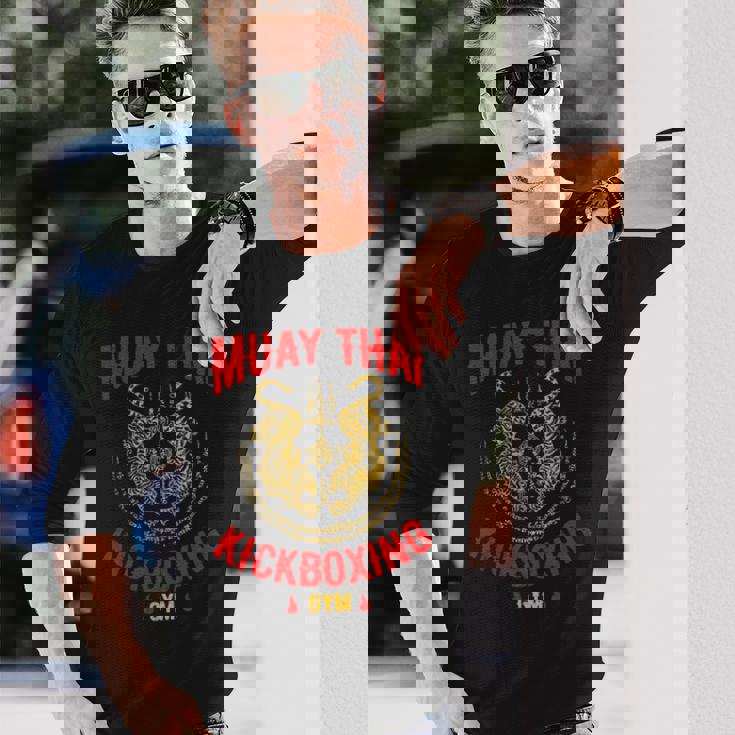 タイガームエタイキックボクシングジムmmaトレーニングギフト 長袖Tシャツ 彼への贈り物