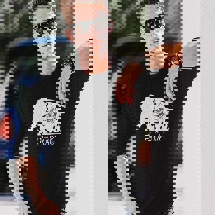 タイプーケット 象 グラフィック タイ土産 旅行ギフト 長袖Tシャツ 彼への贈り物