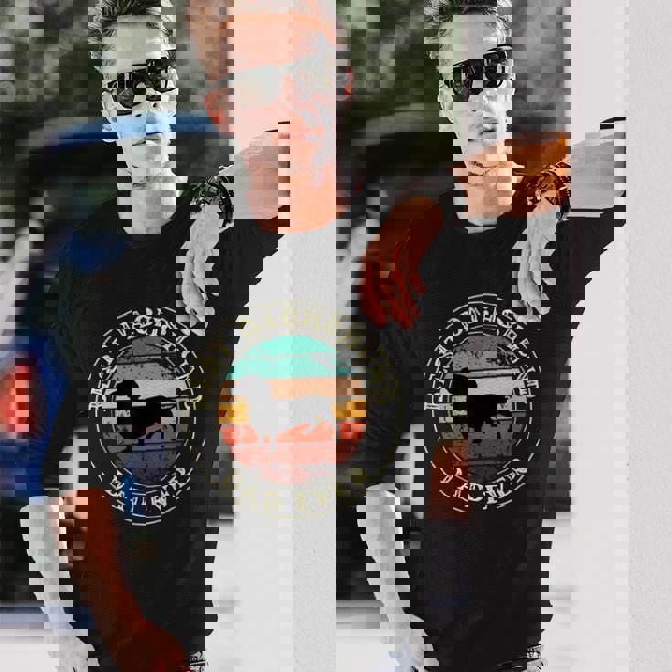 ダックスフンド ダックスフンド 男性用 ギフト アイデア ファニー ダディ ドッグ 長袖Tシャツ 彼への贈り物