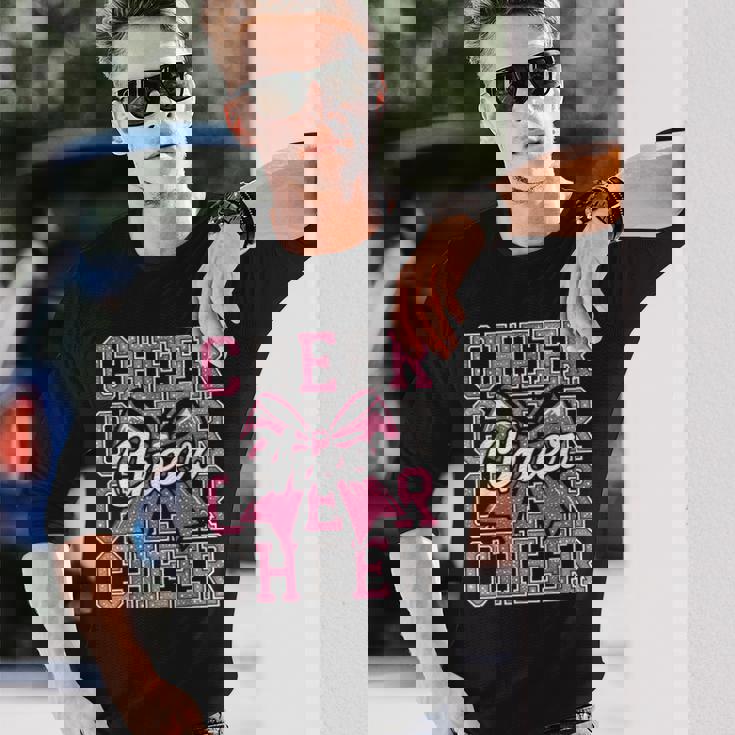 チア コケット 弓 チアリーダー チアリーダー チアガール キッズ 長袖Tシャツ 彼への贈り物