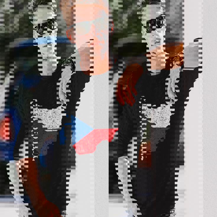 チェコ共和国 チェコ 国旗 チェコ ルーツ 地図 チェコ プライド 長袖Tシャツ 彼への贈り物