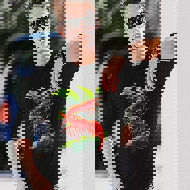 チェリーシュリンプ ブリーダー ネオカラディナ 淡水水族館 エビ 長袖Tシャツ 彼への贈り物