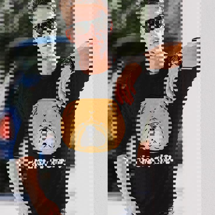 チャウチャウ 脂肪と可愛い ドッグブリード ふわふわチャウチャウ 長袖Tシャツ 彼への贈り物