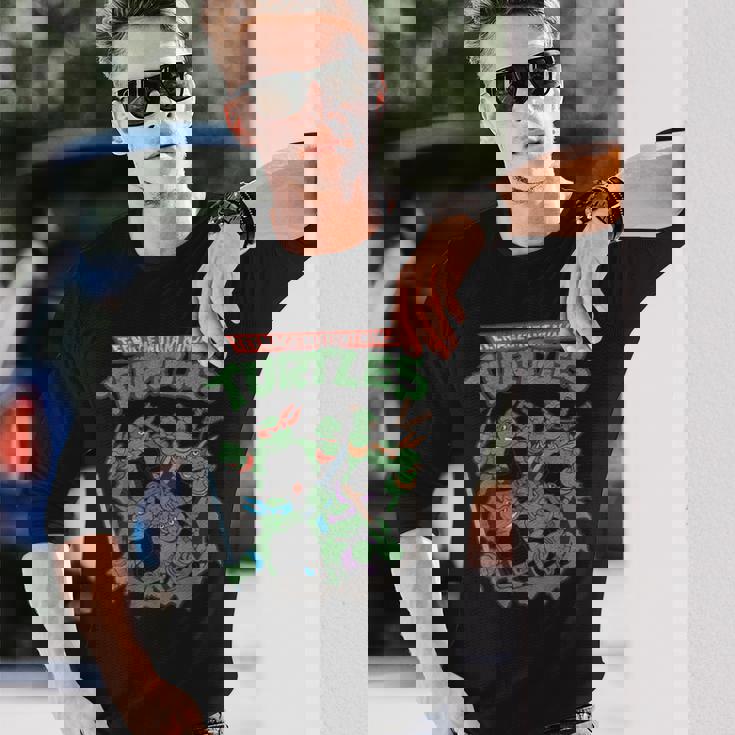 ティーンエイジ・ミュータント・ニンジャ・タートルズ アンティーク調ポスター 長袖Tシャツ 彼への贈り物