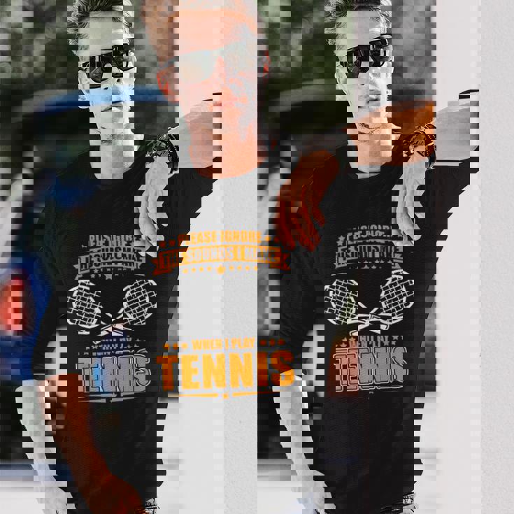 テニスノイズ-面白いテニスシャツ 長袖Tシャツ 彼への贈り物