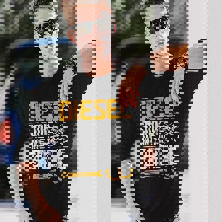 ディーゼルの煙で骨が折れる 長袖Tシャツ 彼への贈り物