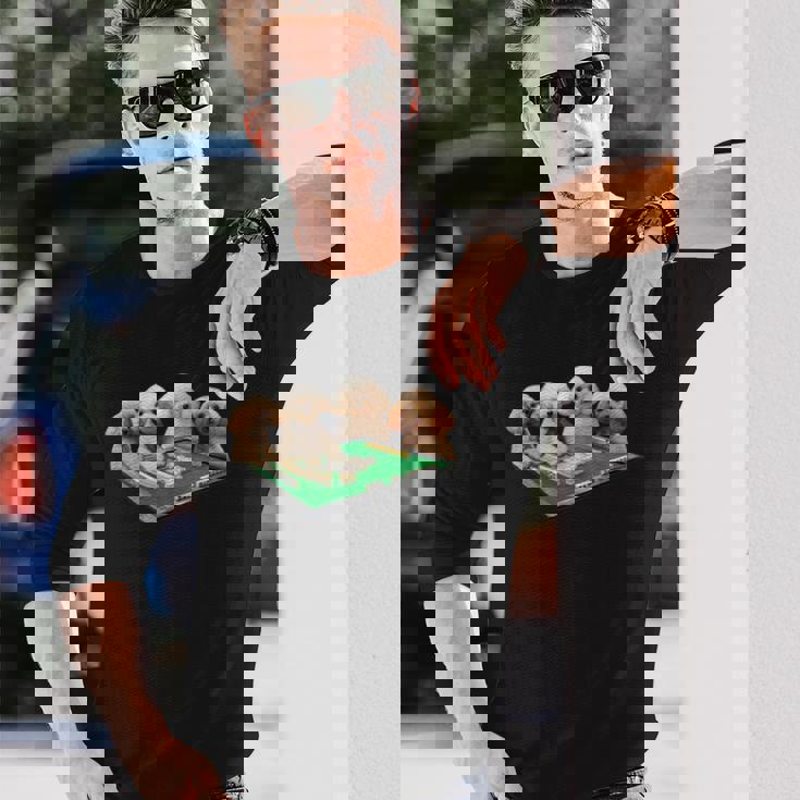 トイプードル 犬 麻雀 面白いtシャツ 文字入り メンズ おもしろ 面白い 服 おもしろグッズ ネタ 雀士 長袖Tシャツ 彼への贈り物