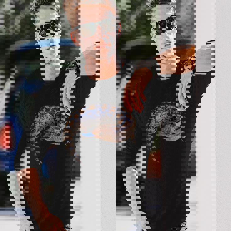 トカゲブルータンペットトカゲ爬虫類 長袖Tシャツ 彼への贈り物