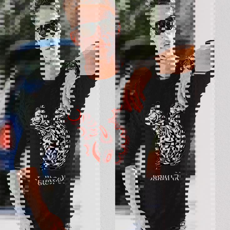 トライバル リス ペンドルトン オレゴン Pnw ネイティブアメリカン 長袖Tシャツ 彼への贈り物