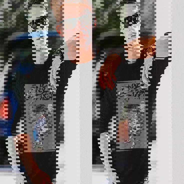 ドードー鳥、決して忘れない、動物種、ハト、ドローン、ドードー 長袖Tシャツ 彼への贈り物