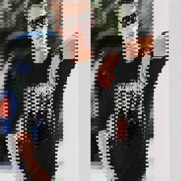 ドーベルマン・ピンシャー 黒と白の犬の恋人 長袖Tシャツ 彼への贈り物