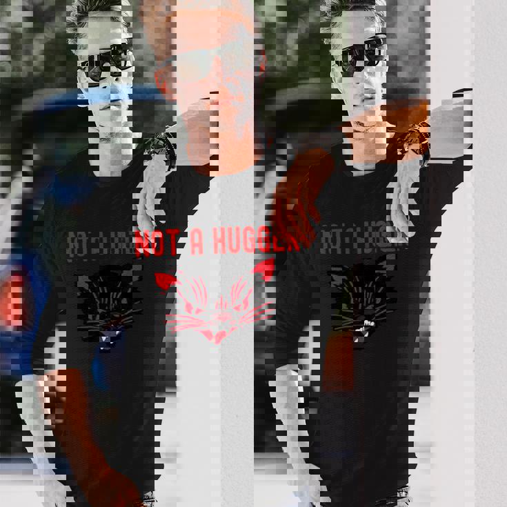 ハガーじゃない、かわいいシューという音がする黒猫 地獄の子猫 キティ 長袖Tシャツ 彼への贈り物