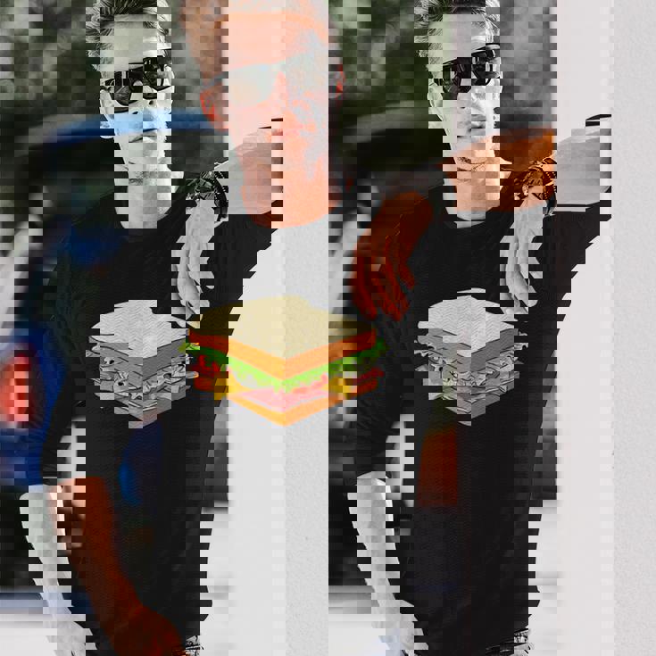 ハム&チーズサンドイッチ 長袖Tシャツ 彼への贈り物