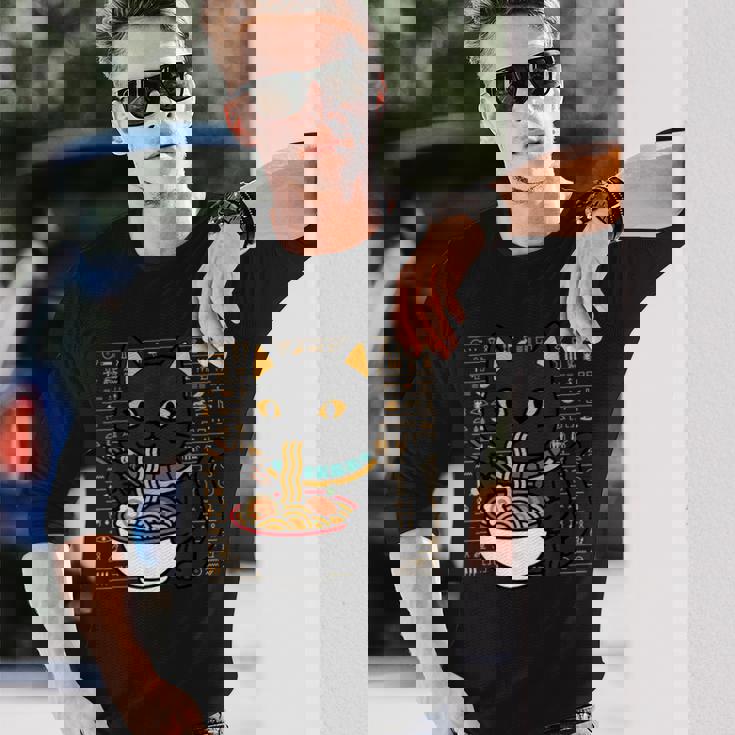 バストキャット ラーメン エジプト エジプト神話 女神バステット 長袖Tシャツ 彼への贈り物