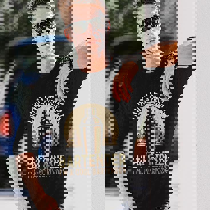 バーテンダー バーテンダー 長袖Tシャツ 彼への贈り物