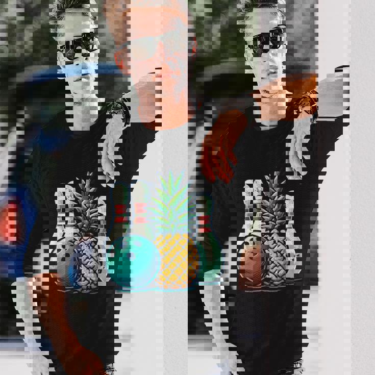 パイナップルボウリング 長袖Tシャツ 彼への贈り物