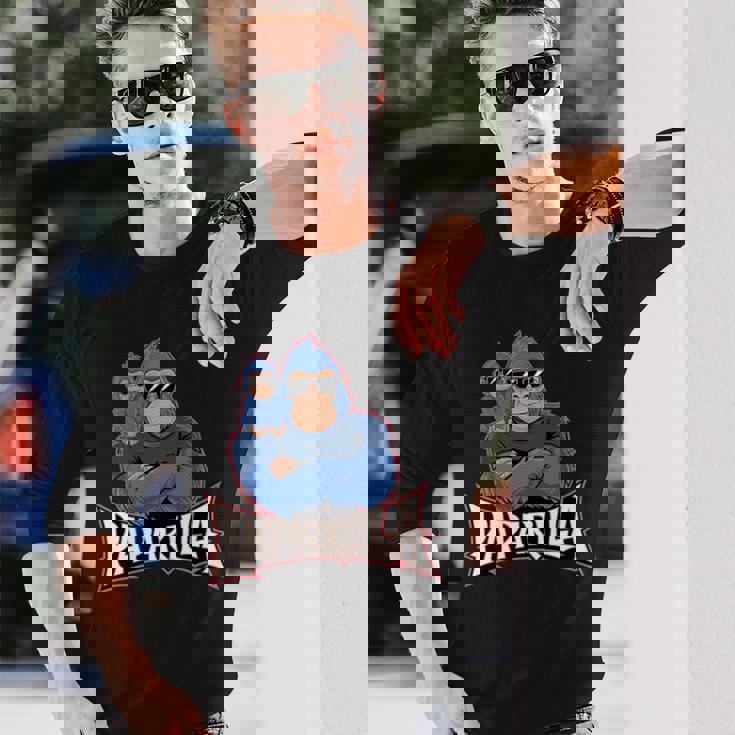 パパリラ 父娘ゴリラ 長袖tシャツ 長袖Tシャツ 彼への贈り物