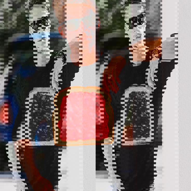 パン ジャムトースト グルテン 長袖Tシャツ 彼への贈り物