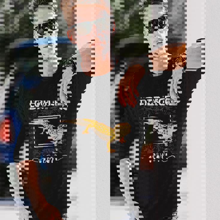 ヒョウモントカゲモドキのママ 長袖Tシャツ 彼への贈り物