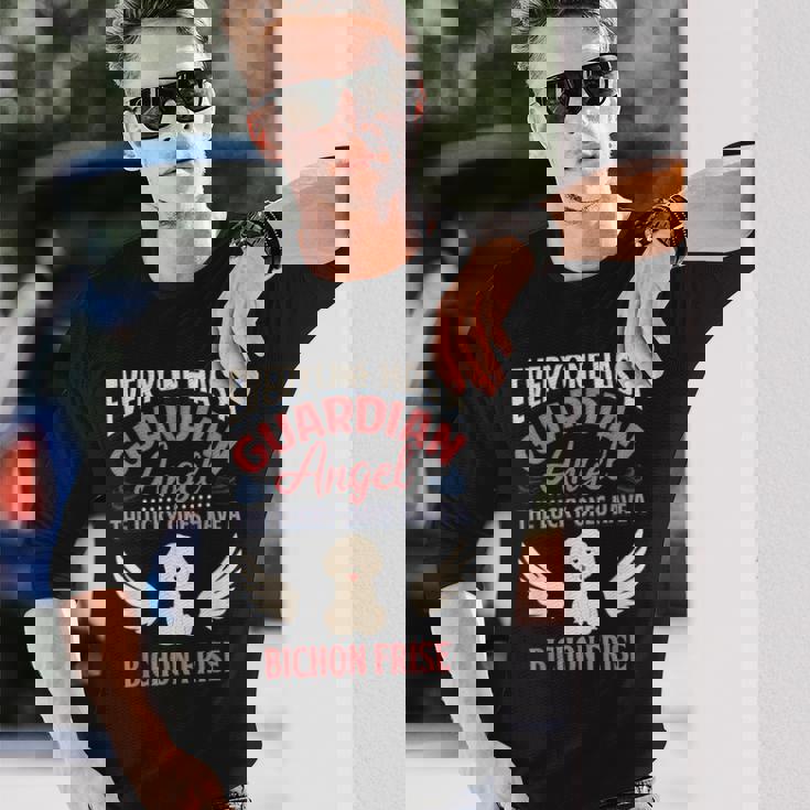 ビションフリーゼ エンジェル 長袖Tシャツ 彼への贈り物